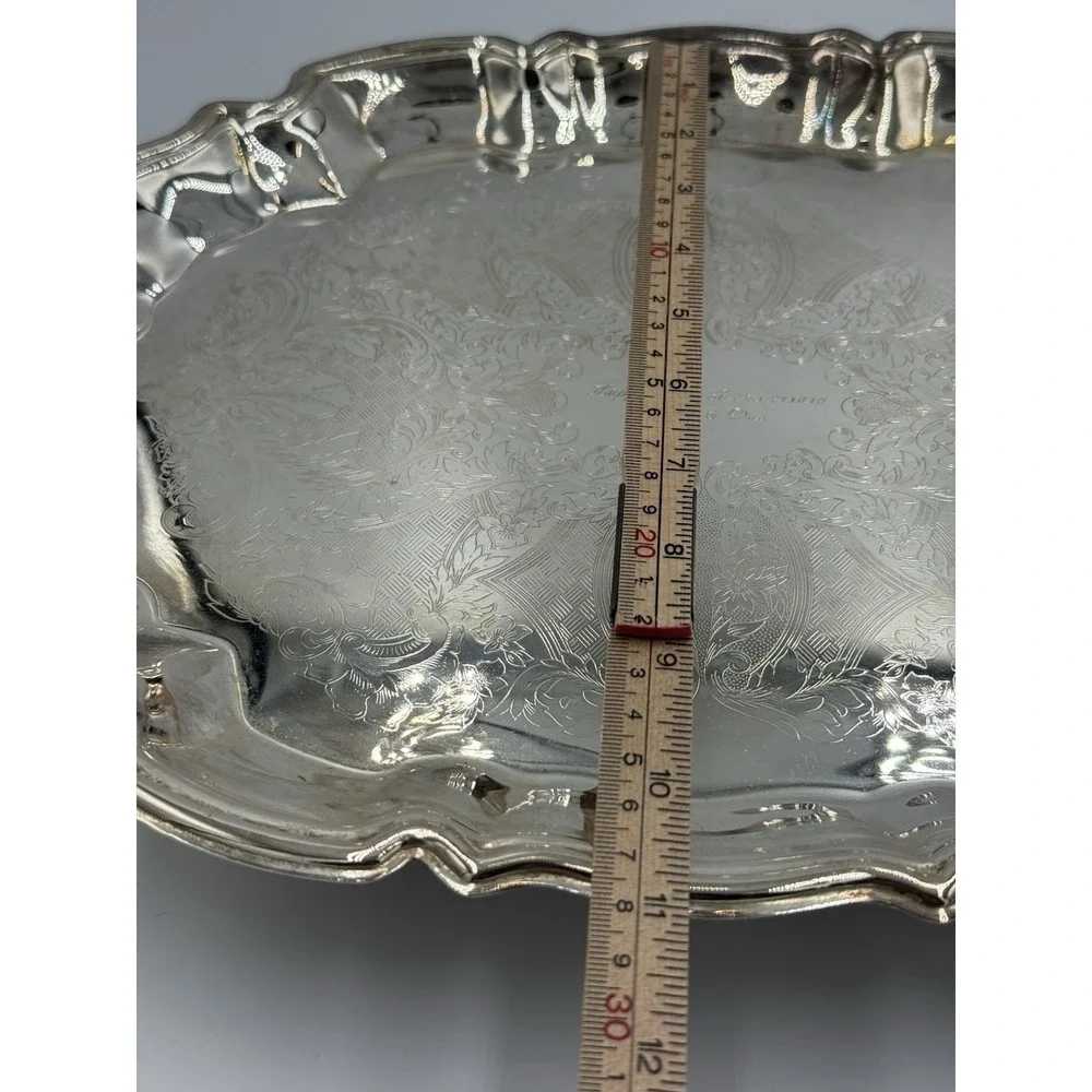Sheridan Silver Plated Brass Footed Tray 